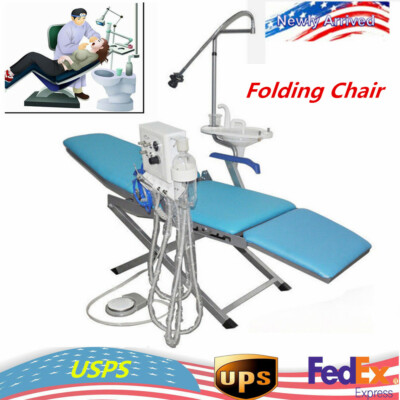 Dental Medical Folding Chair Portable Turbine Flushing Water Supply System+LED