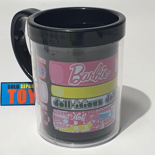 Mattel Girls Toys Dealer Promo BARBIE MUG promotional Panama Colon black pink