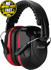ProCase Hearing Protection Ear Muffs SNR 33dB, Noise NRR 28db, 1 - 1 Red