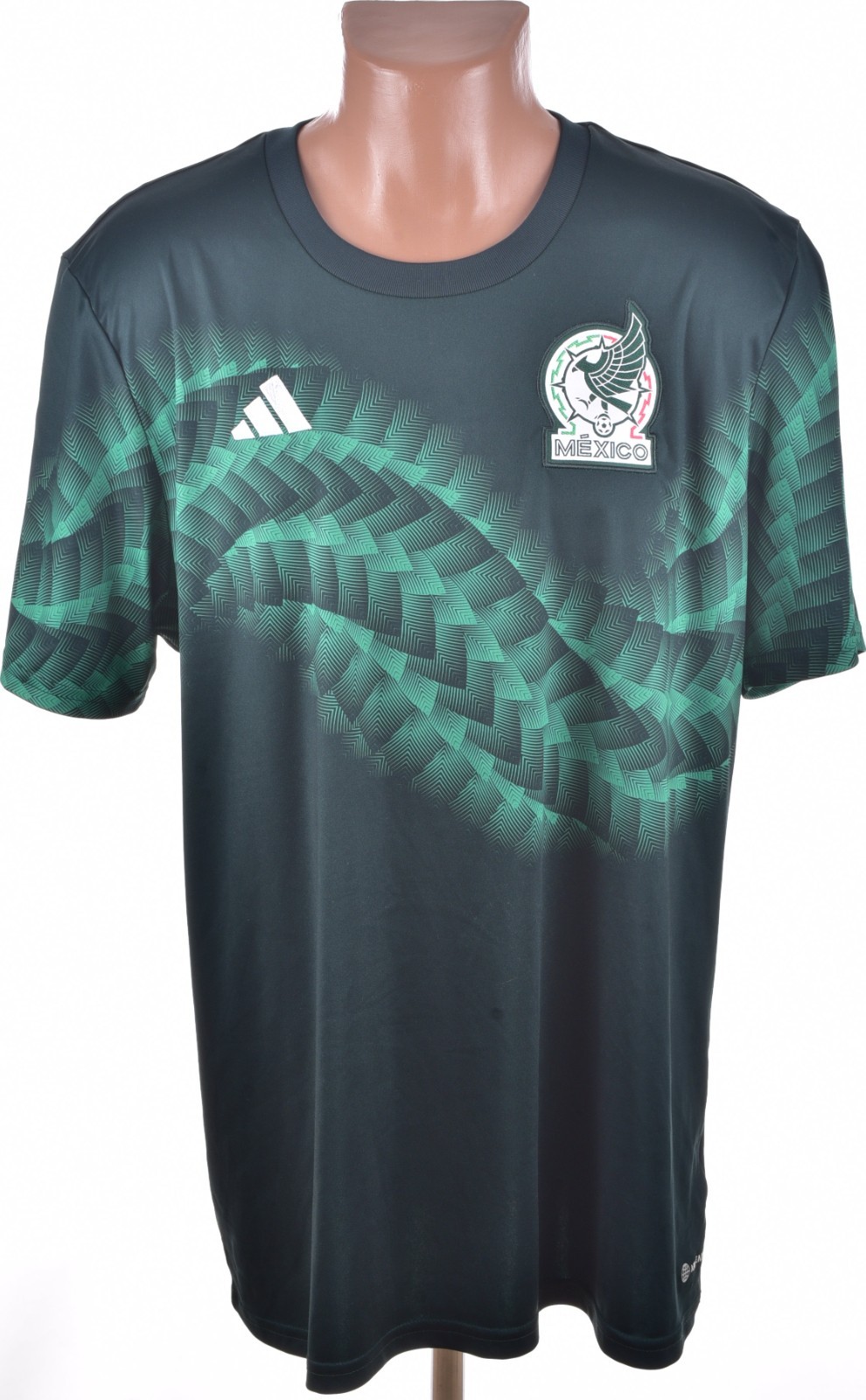 MEXICO 2022/2023 PRE-MATCH JERSEY FOOTBALL SHIRT ADIDAS SIZE XL ADULT