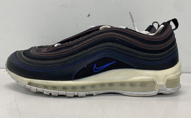 Nike Air Max 97 Multi-Color Rainbow Stitching Black Sneakers Women's Size 10