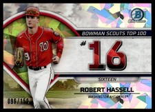 2023 Bowman Scouts’ Top 100 Atomic Refractor Robert Hassell 096/150 #BTP-16