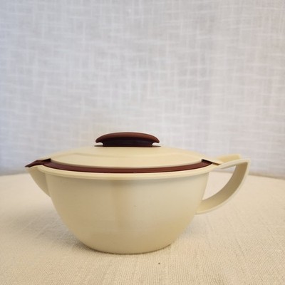 Tupperware Vintage Retro Saucy Serve  3 Pce Heat Serve N Store Gravy Boat A392