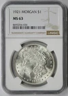 1921 Morgan Dollar $1 MS 63 NGC
