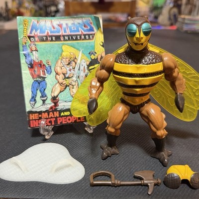 BUZZ-OFF 100% Complete Vintage MOTU Masters Of The Universe Figure He-Man Comic