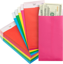 - Money Envelopes for Cash, 6.5" X 3.5", 100 Pack, Kraft Paper, Self-Adhesive Bu