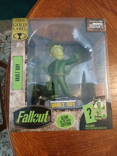 Mcfarlane Exclusive Fallout Vault Boy Glow In Dark Gold Label Figur ungeöffnet - Bild 1 von 3