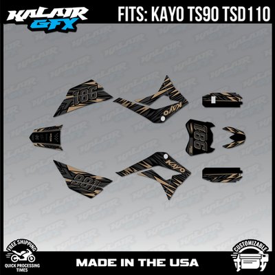 Graphics Kit for Kayo Pit bike TS90 and TSD110 All Years Twitch