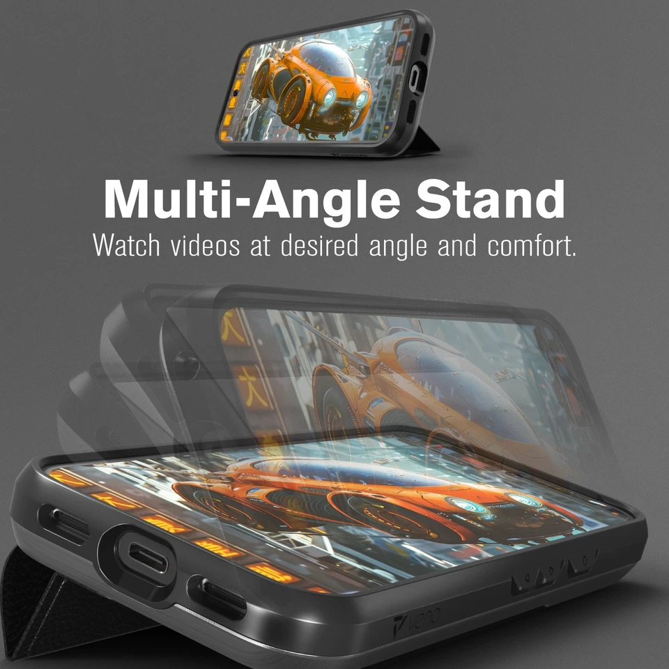 Vena vCommute For Google Pixel 10 Pro XL 9 8a 8 7 6 5a 5 4 3 Leather Wallet Case - Image 4 of 4