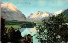Vintage Norway Postcard Romsdalen Valley Scenic White Capped Mountain View c1910