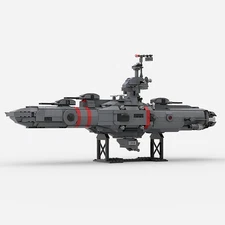Compatible Space Cruiser Ship with Display Stand Buiding Toys Set 978