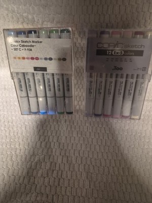 2 NEW Copic Sketch Markers 12-Piece Sketch Set 1 Set C F-938  1is 12 Ex-5 Colors