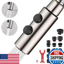 TIORIY Metal Kitchen Faucet Head Replacement Pull Down Spray, 15 Adapters