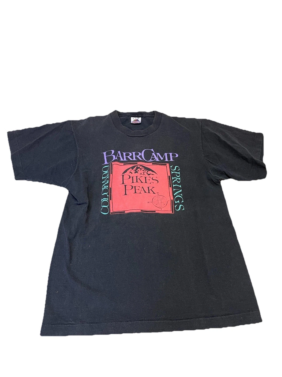 Vintage 90s Colorado Pikes Peak Barr Camp Hiking Trail Cabin Size M