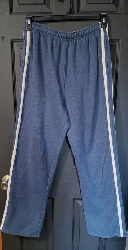 SZ M Blue Drawstring Jogging Fleece Pants Pull On Wild Fable