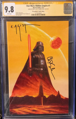 Star Wars: Hidden Empire #1 Virgin CGC 9.8 SS 2x CHARLES SOULE & EM GIST Vader