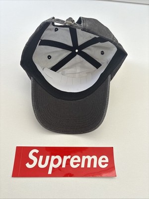 SS25 SUPREME LICENSE PLATE 6 PANEL HAT EMBROIDERED LOGO BLACK | eBay
