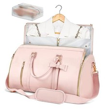 Garment Bags for Travel, Convertible Suit Travel Bag for Women, Stylish Pink