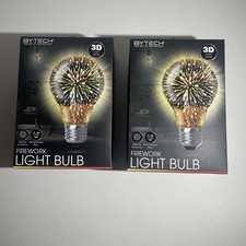 Bytech TWO 3D Colorful Firework Light Bulb, Indoor 110V 5W Power New In Box
