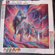 Rainbow Wolf - % to Charity 5D Diamond Art Painting Full Drill Kit 30x30cm