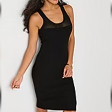 Bold Elements Women's Size Petite XXL Dress Black Knit Bodycon Sleeveless XXLP