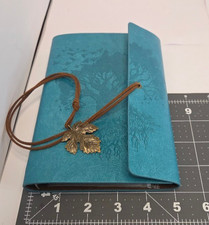 PU Leather Journal Notebook, Vintage Refillable Bound Travel Diary, Blue
