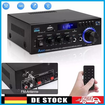 1000W Bluetooth Verstärker Vollverstärker HiFi Stereo Amplifier Digital FM USB