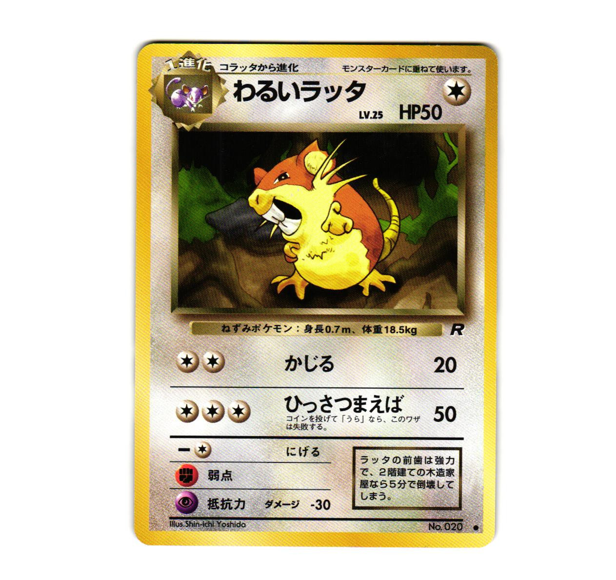 Pokemon Dark Raticate No. 020 Rocket Gang Regular NM