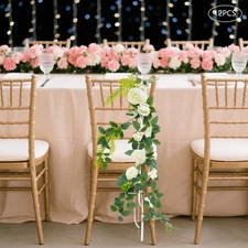 Wedding Chair Decoration, Artificial Pew Flower, Artificial Wedding Chair Flower