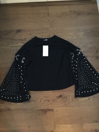 ZARA TRAFALUC WOMENS BLACK SWEATER WITH 