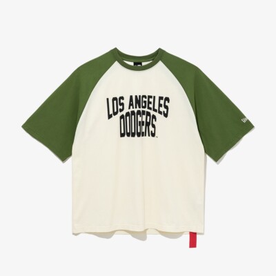 【New Era】 ★ MLB LA Dodgers Arch Slogan T-shirt ★ s-l400.jpg