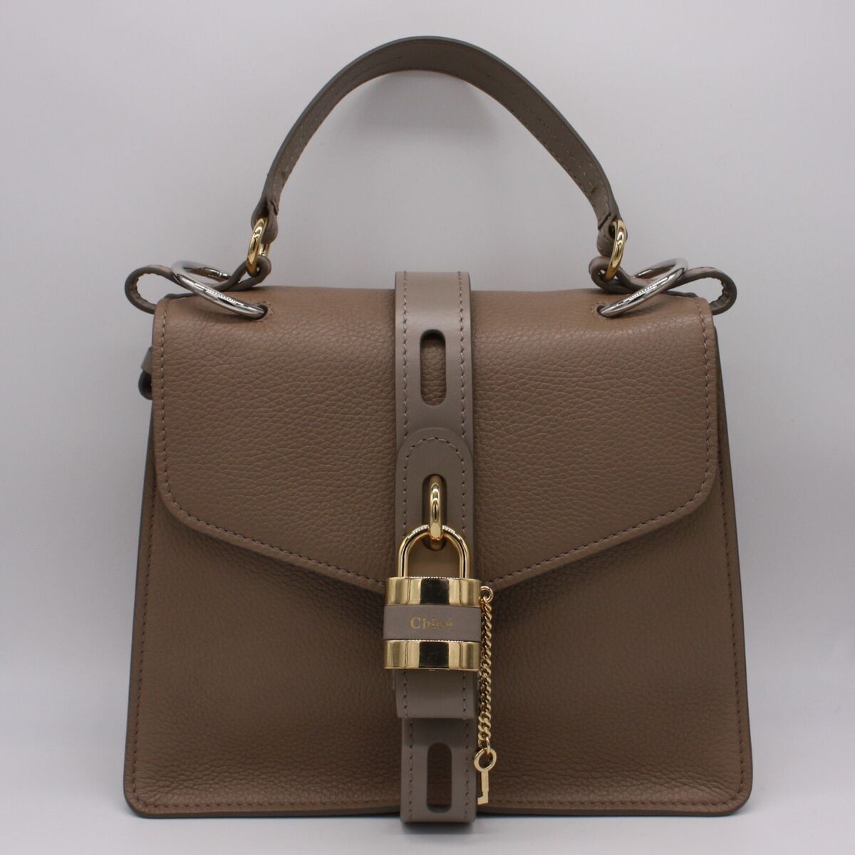 Chloé Medium Aby Day Shoulder Bag in Grained Shiny Calfskin Chloé Medium Aby Day Shoulder Bag in Grained Shiny Calfskin