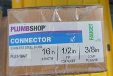 10x Stainless Steel Faucet Supply Line Connector 1/2"FIP X 3/8"OD Comp 16  New