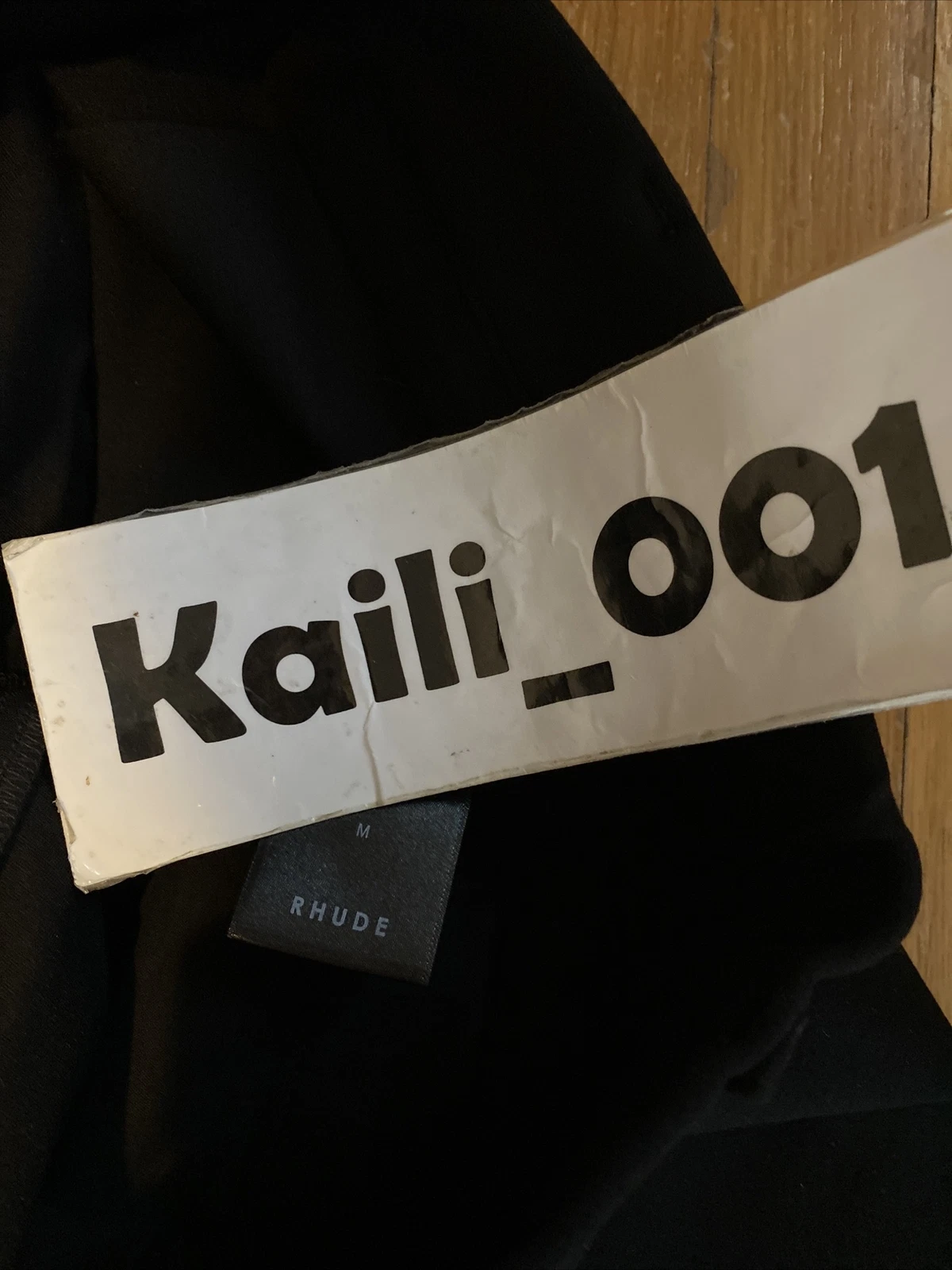 Pantaloni Rhude taglia media neri traxedo jogger cordino smoking B