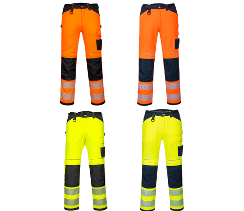 Portwest PW340 PW3 Alta Visibilità Lavoro Pantaloni Durevole Multi Tasca Safety - Afbeelding 1 van 14