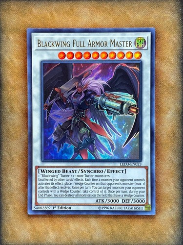 Blackwing Full Armor Master LED3-EN023 YuGiOh Legendary Duelists: White Dragon Abyss card