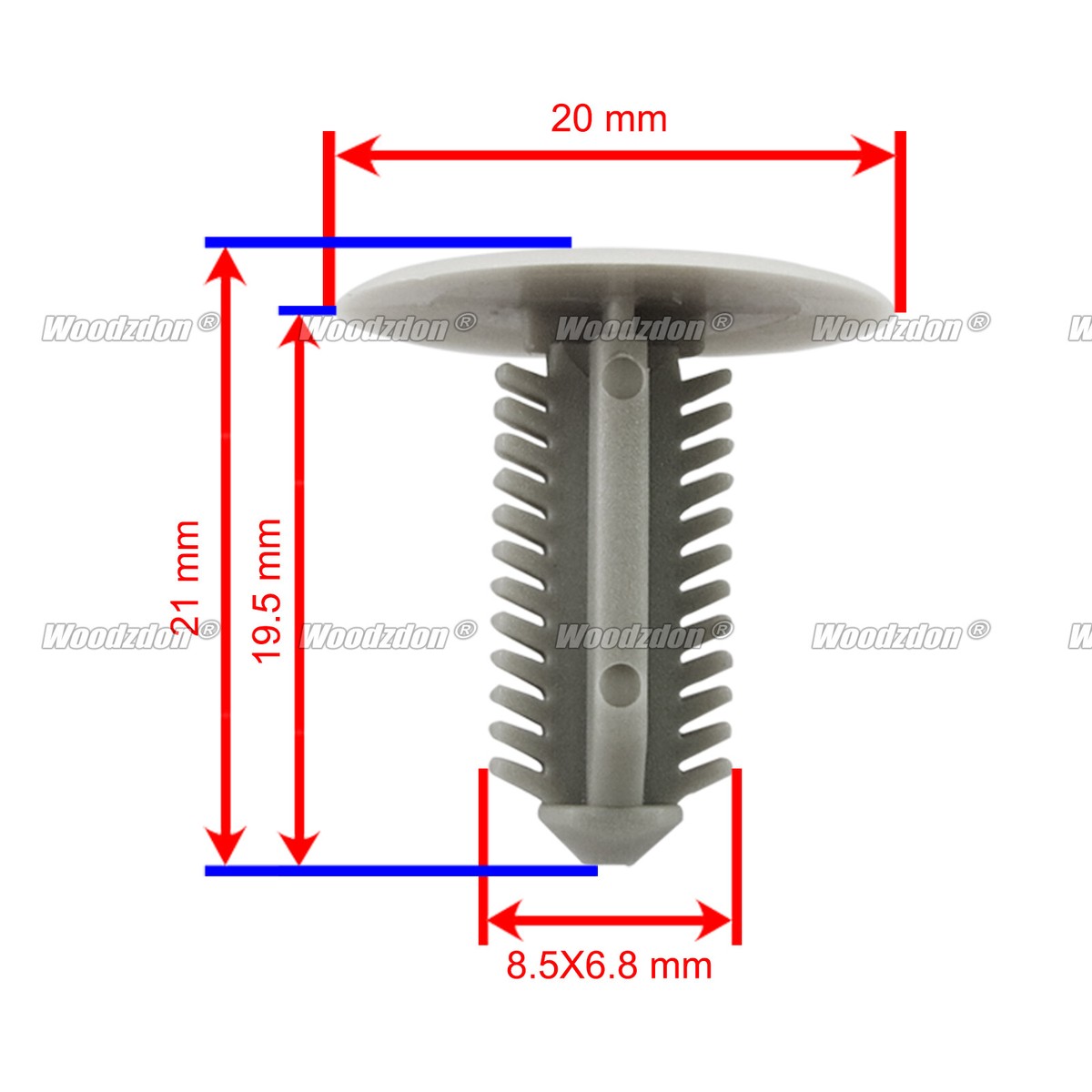 20pcs Car Interior Roof Headliner Ceiling Fixing Screw Cap Trim Panel Retainer Nylon Fastener For Toyota 63399-26050 For Hiace