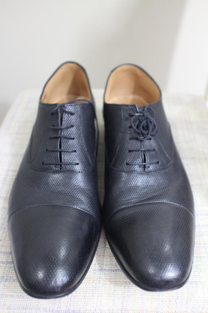 HESCHUNG Black Leather Oxford Dress Shoes Size 11.5 (MENS700  display picture 1