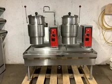 Kettle Vulcan K6ETT Dual 6gal Jacketed Tilting 208/240V 3ph or 1ph TESTED
