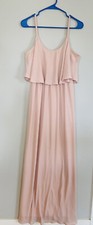 Show Me Your Mumu Caitlin Ruffle Maxi Dress Size S Pink Bridesmaid Formal