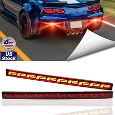 LED Tail Lights Rear Bumper Reflector Red DRL  For Chevrolet Corvette C7 2014-19
