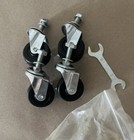 Wheels 2” Locking Swivel Stem Casters Set with Brake Set of 4, 11/16 Nut