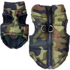 Giubbotto militare mimetico caldo invernale per cane piccolo 7JJA