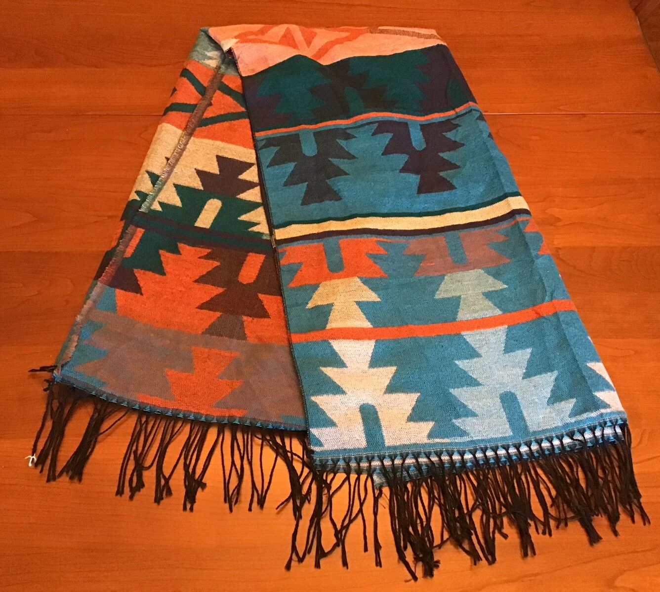 Women’s Oversized Poncho One Size Aztec Western Sweater Wrap Shawl