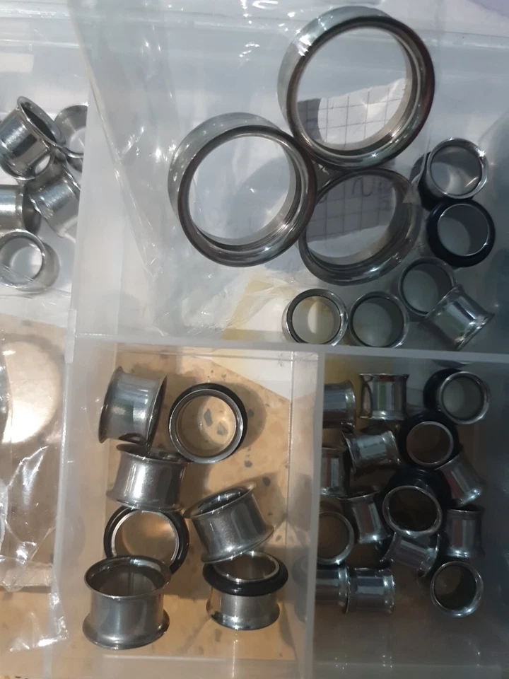 Stock Piercing Espansori Single E Double Flared Da 25mm A 10mm - Immagine 4 di 4