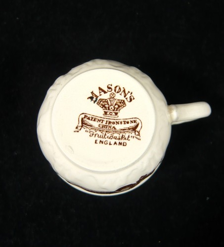 Set Of 5 Vintage Mason's Ironstone Brown 'Fruit Basket' Espresso Cups - Picture 5 of 6