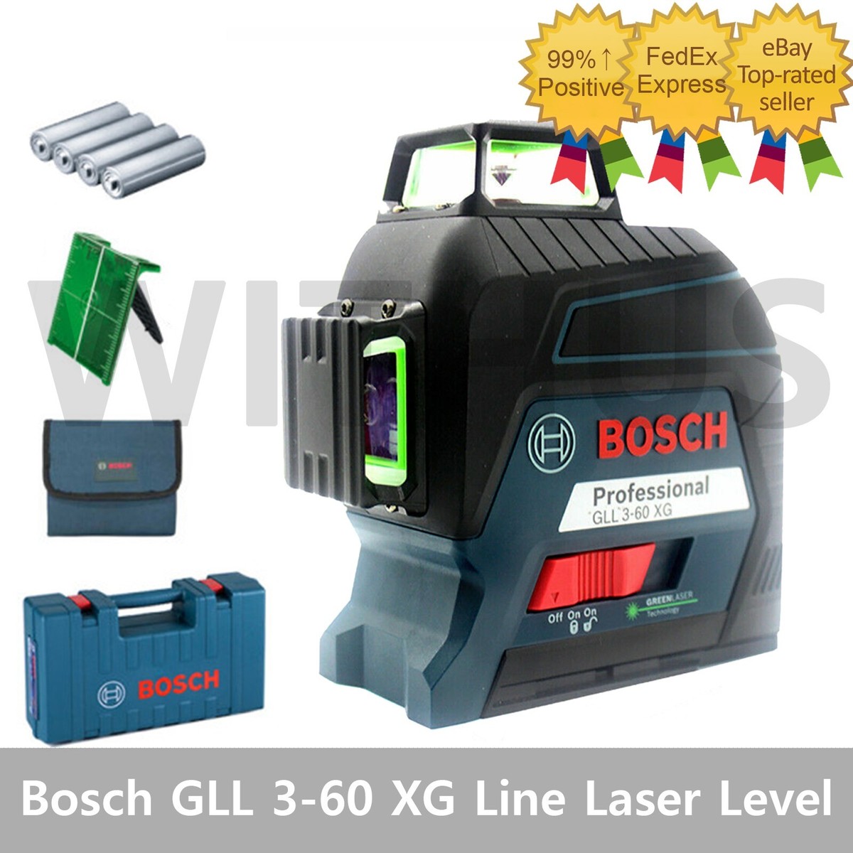 Bosch GLL 30 G Laser Level GLL3-60XG 360 Degree High Precision Green Light  Level Vertical 12 Line Laser Levels Professional