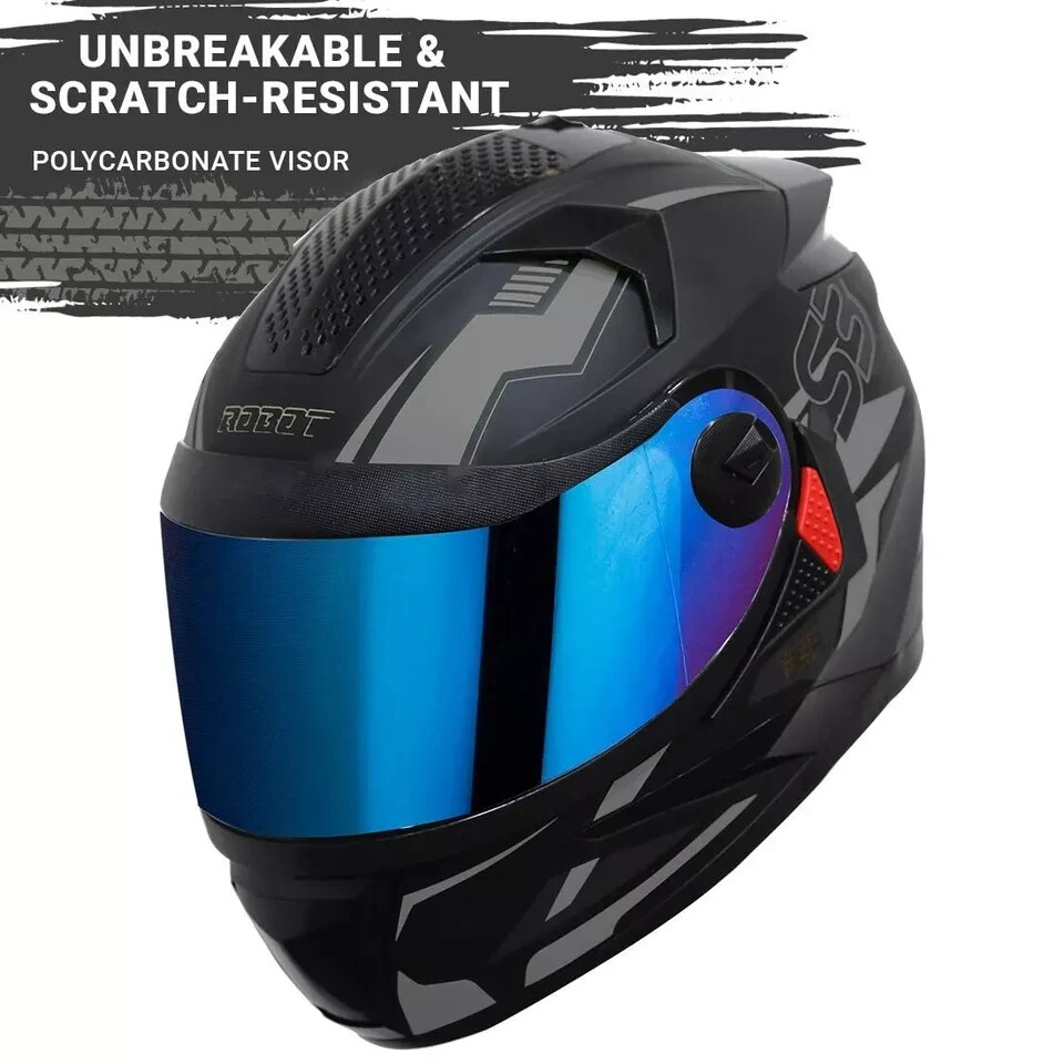 Steelbird SBH-17 Terminator Full Face Graphic Helmet Matt Finish