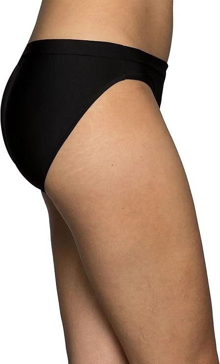 5 Prs Vanity Fair Beyond Comfort Silky Stretch Bikini 18291 Black 5-6-7-8 - Image 3 of 4