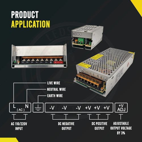 AC240V to DC12V 120W LED Driver Transformer Switch Power supply Transfomer - Picture 3 of 9